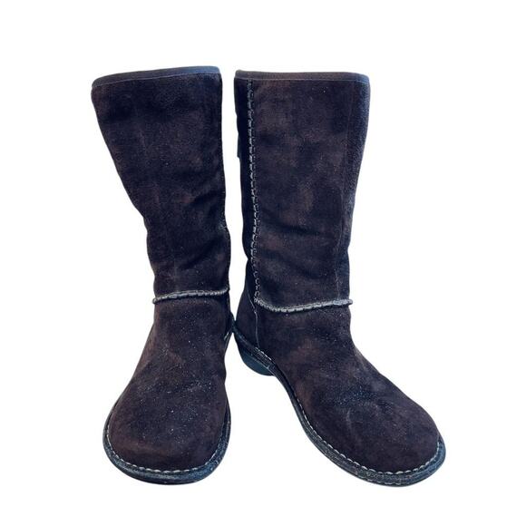 UGG Women's Haywell Mid-Calf Boots Brown Size 7 Winter Sheepskin Lined - Picture 1 of 13